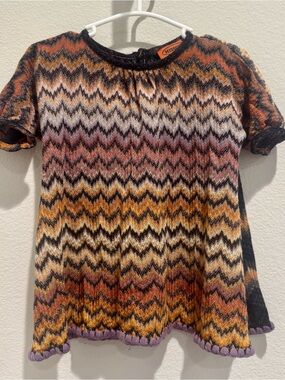 Authentic MISSONI Zigzag Knit Baby Top/Tunic (Fits 18M-2T)